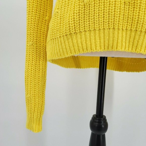 ^ Abound Women's Large Ribbed Knit Dolman Sweater - Yellow - Picture 4 of 8